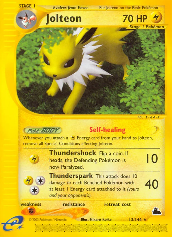 Jolteon #13 Skyridge Pokemon card