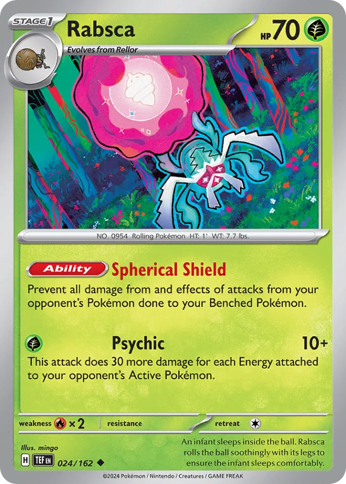 Rabsca #24 Temporal Forces Pokemon card