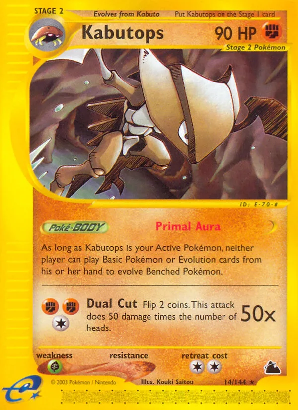 Kabutops #14 Skyridge Pokemon card