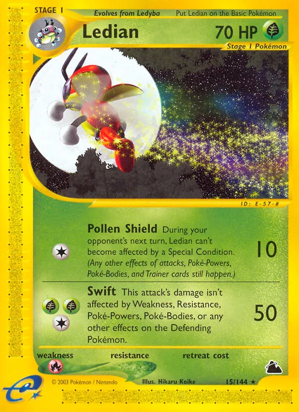 Ledian #15 Skyridge Pokemon card