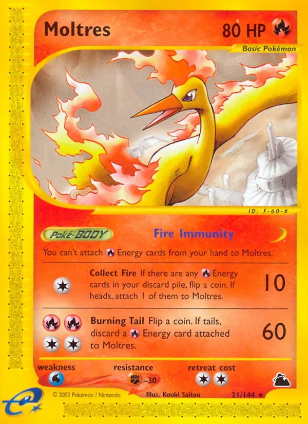 Moltres #21 Skyridge Pokemon card