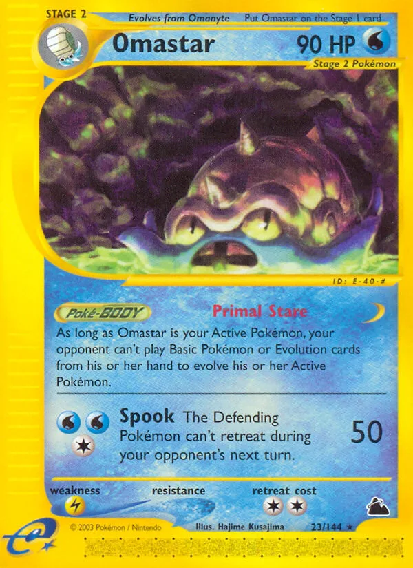 Omastar #23 Skyridge Pokemon card