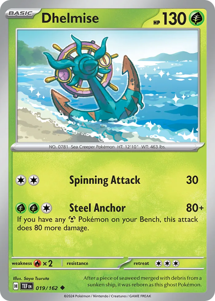 Dhelmise #19 Temporal Forces Pokemon card