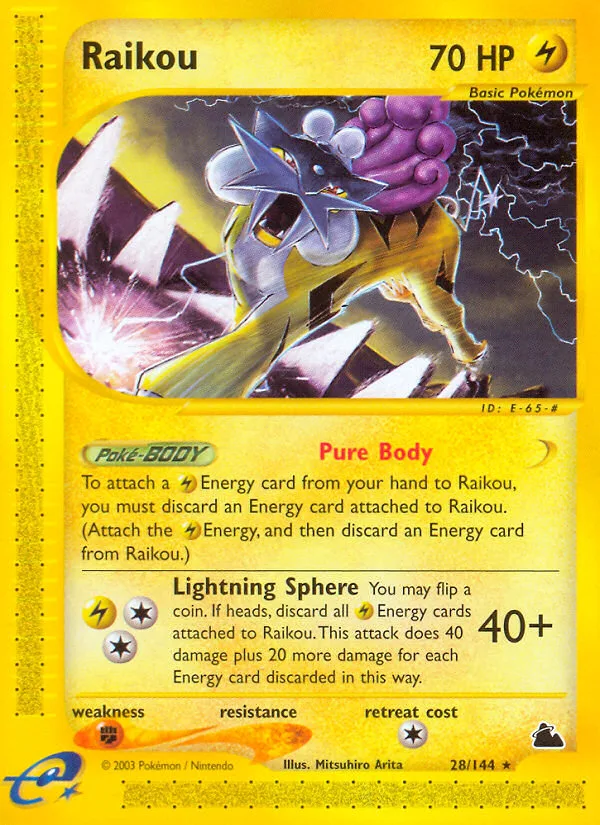 Raikou #28 Skyridge Pokemon card