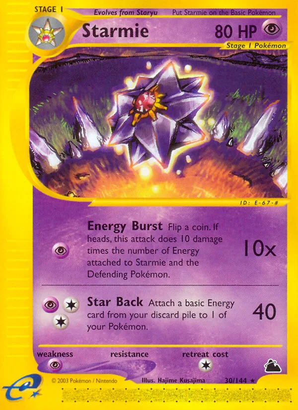 Starmie #30 Skyridge Pokemon card