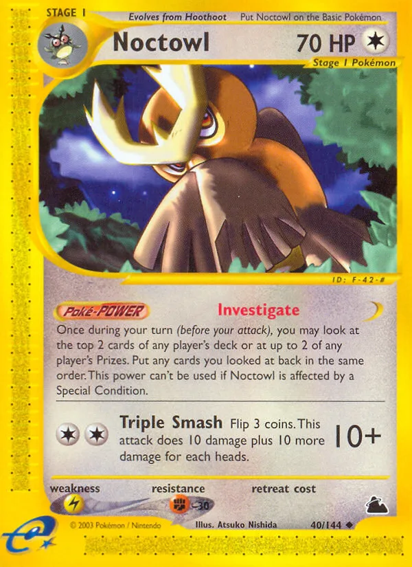 Noctowl #40 Skyridge Pokemon card