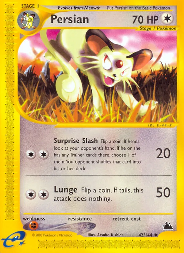 Persian #42 Skyridge Pokemon card