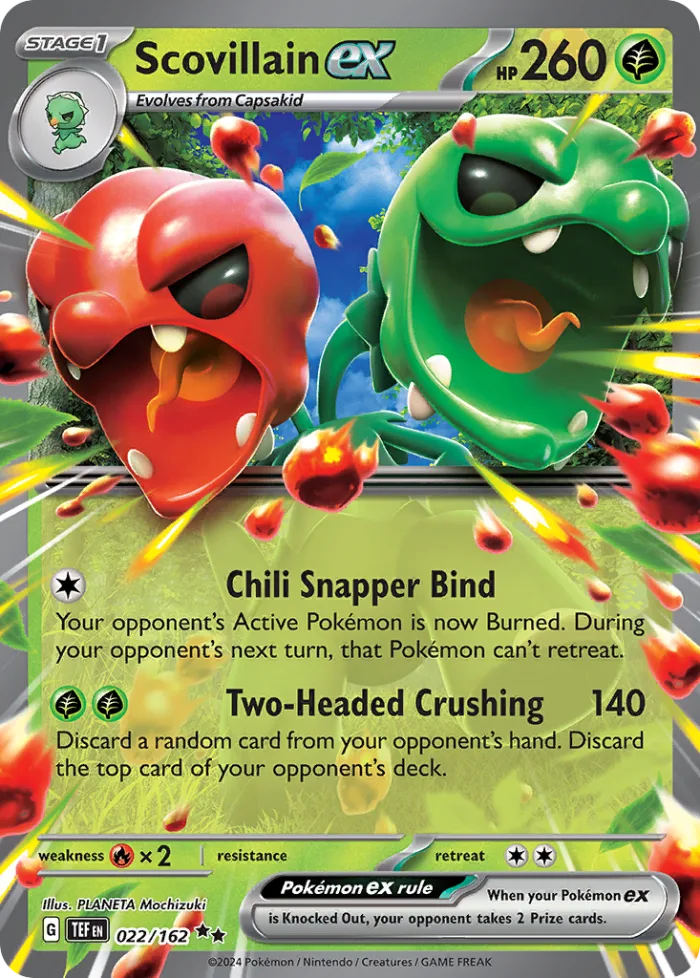 Scovillain ex #22 Temporal Forces Pokemon card
