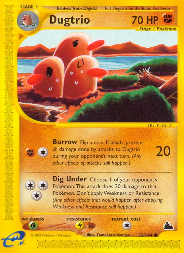 Dugtrio #52 Skyridge Pokemon card