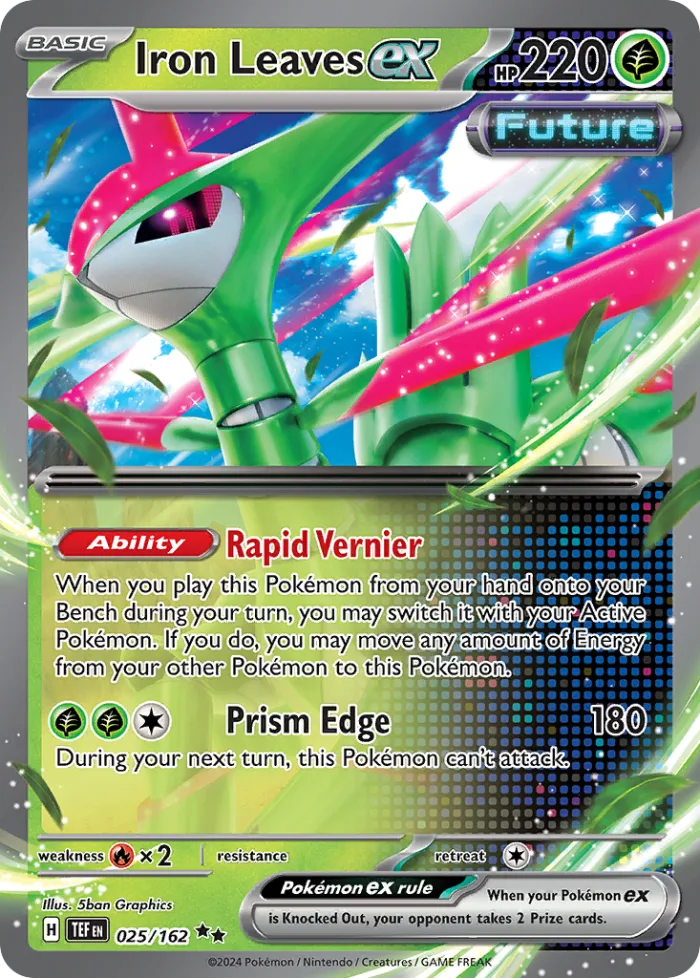 Iron Leaves ex #25 Temporal Forces Pokemon card