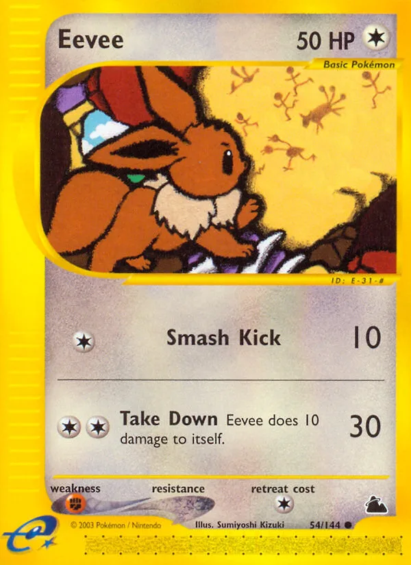 Eevee #54 Skyridge Pokemon card