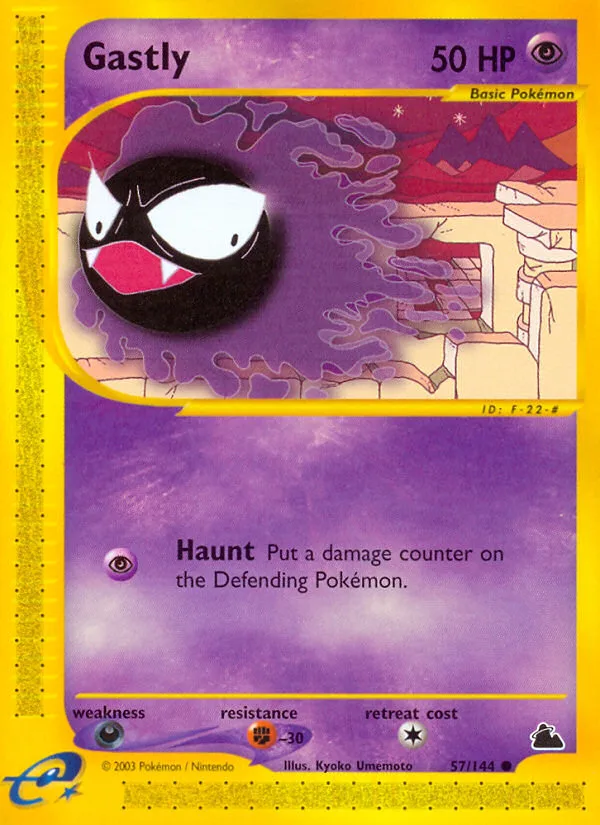 Gastly #57 Skyridge Pokemon card