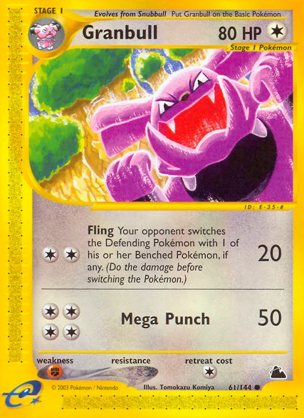 Granbull #61 Skyridge Pokemon card