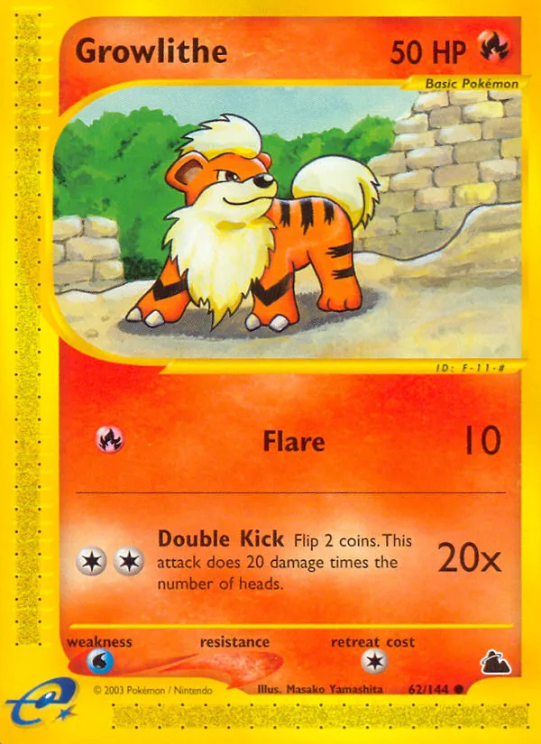 Growlithe #62 Skyridge Pokemon card
