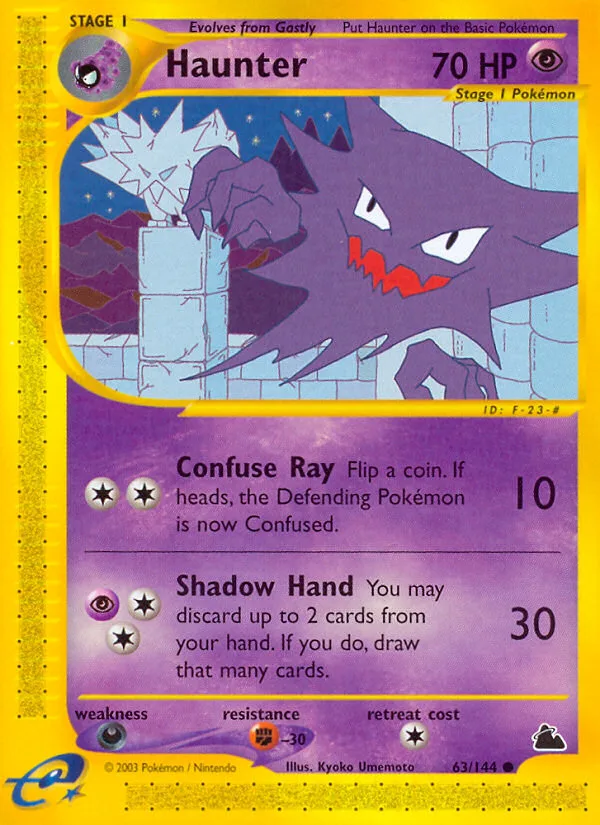 Haunter #63 Skyridge Pokemon card