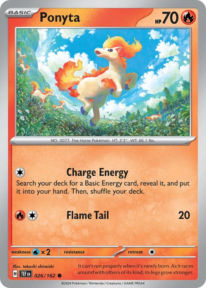 Ponyta #26 Temporal Forces Pokemon card