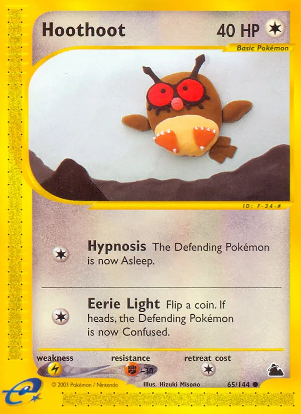 Hoothoot #65 Skyridge Pokemon card