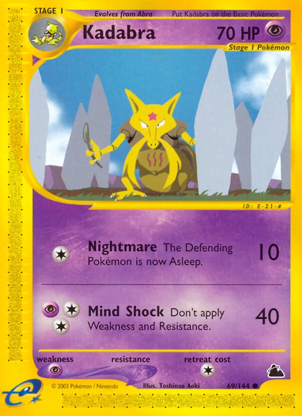 Kadabra #69 Skyridge Pokemon card