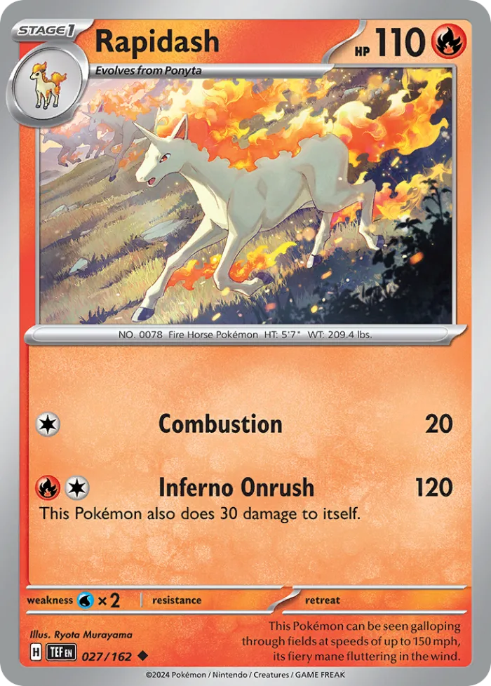 Rapidash #27 Temporal Forces Pokemon card