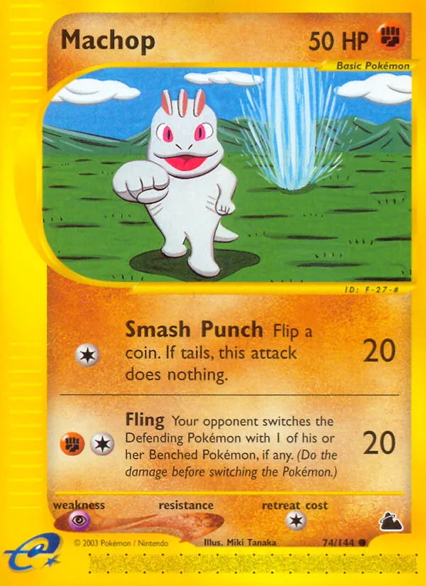 Machop #74 Skyridge Pokemon card