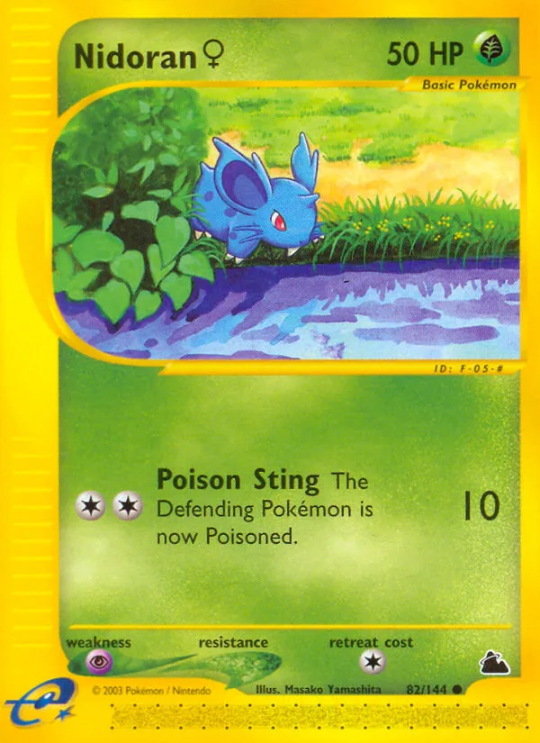 Nidoran ♀ #82 Skyridge Pokemon card