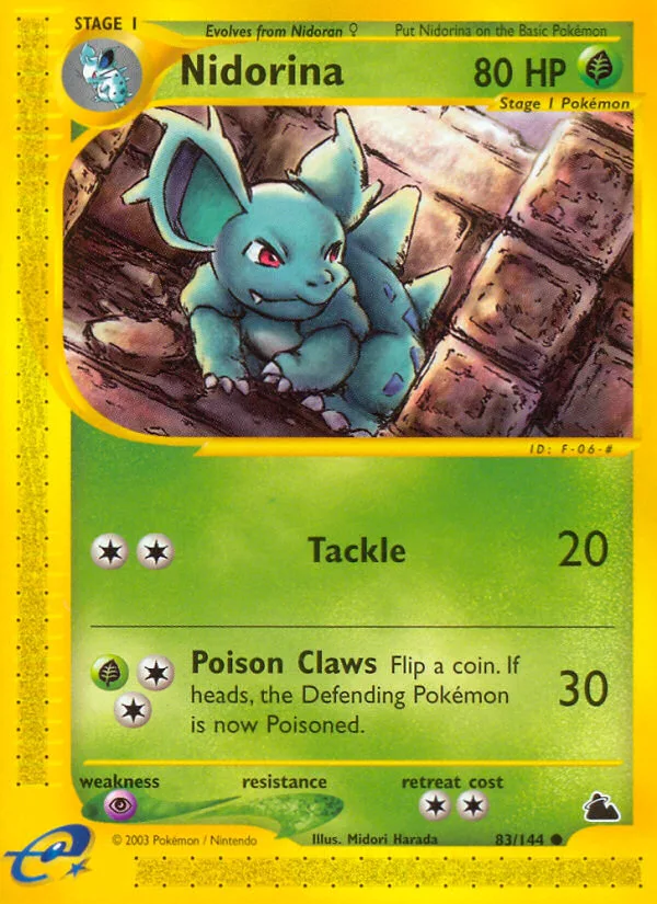 Nidorina #83 Skyridge Pokemon card