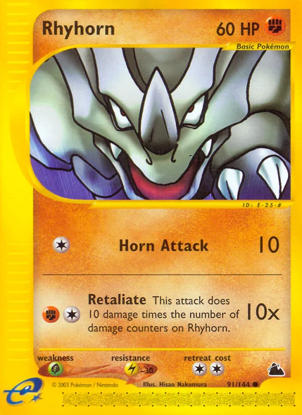 Rhyhorn #91 Skyridge Pokemon card