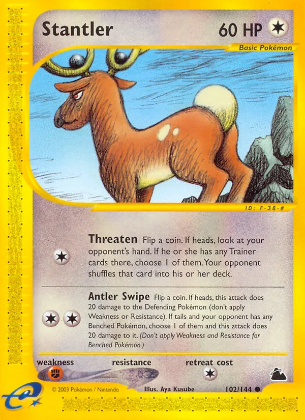Stantler #102 Skyridge Pokemon card