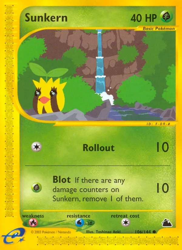Sunkern #106 Skyridge Pokemon card