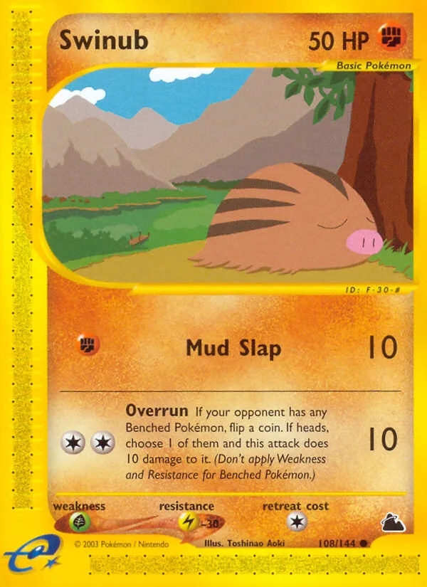 Swinub #108 Skyridge Pokemon card