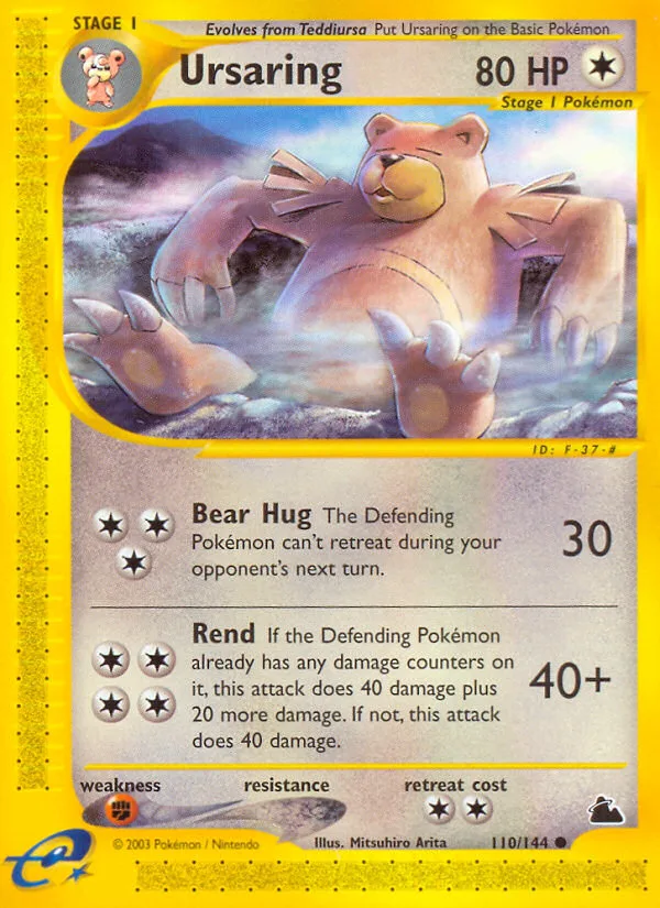 Ursaring #110 Skyridge Pokemon card