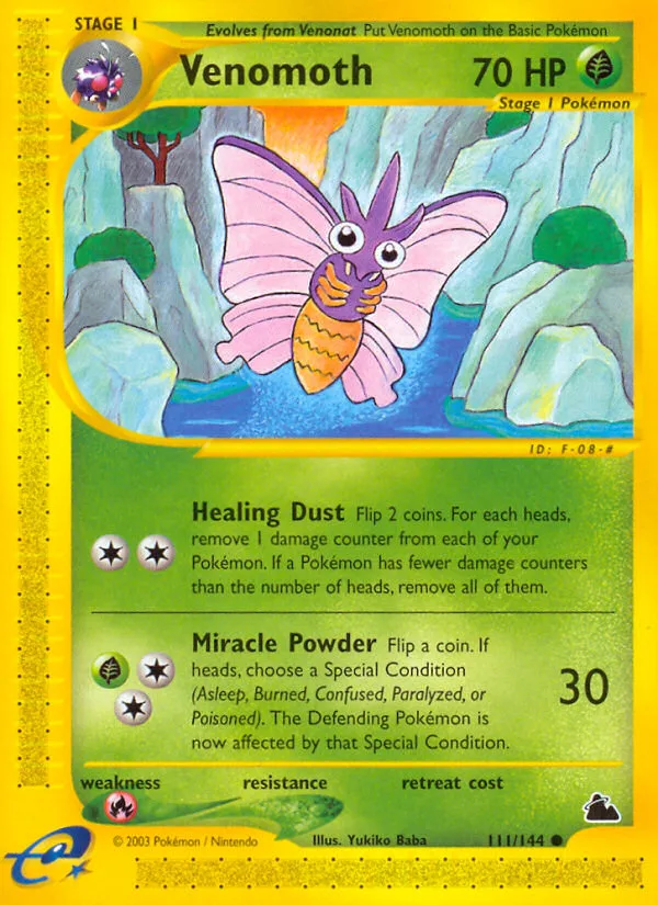 Venomoth #111 Skyridge Pokemon card