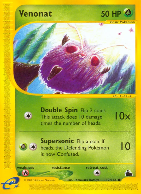 Venonat #112 Skyridge Pokemon card
