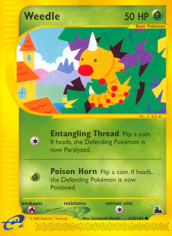 Weedle #115 Skyridge Pokemon card