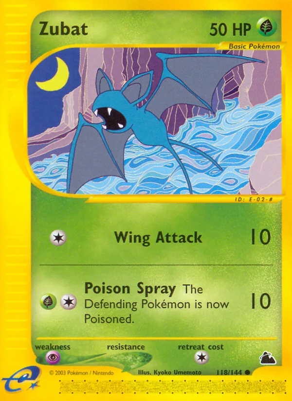 Zubat #118 Skyridge Pokemon card