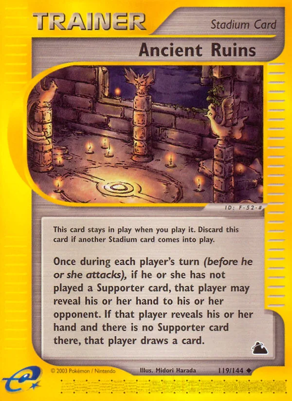 Ancient Ruins #119 Skyridge Pokemon card