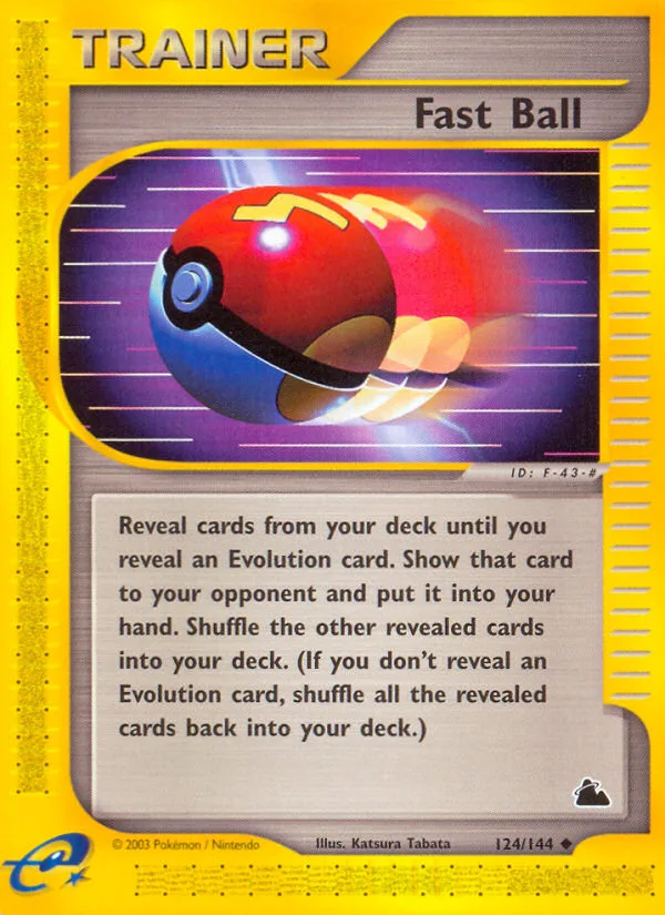 Fast Ball #124 Skyridge Pokemon card
