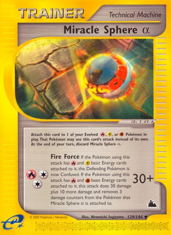 Miracle Sphere α #129 Skyridge Pokemon card