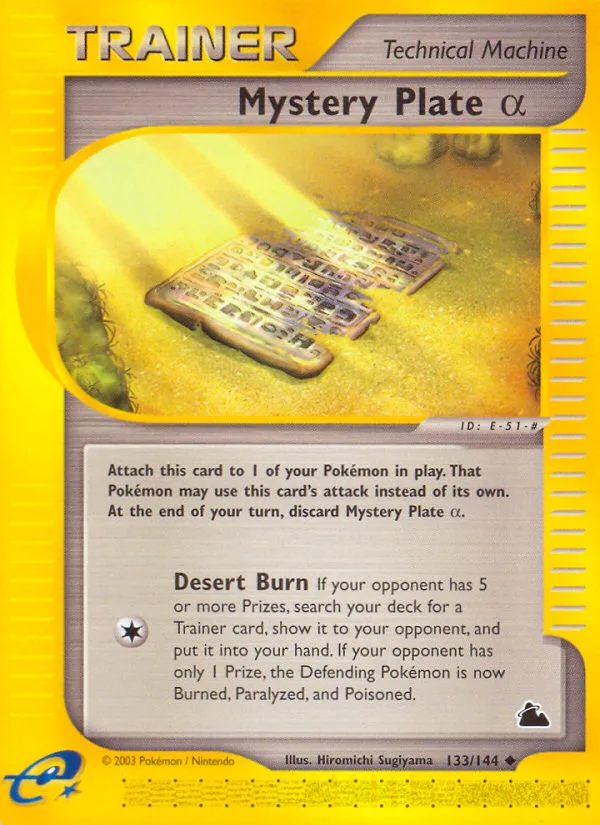 Mystery Plate α #133 Skyridge Pokemon card