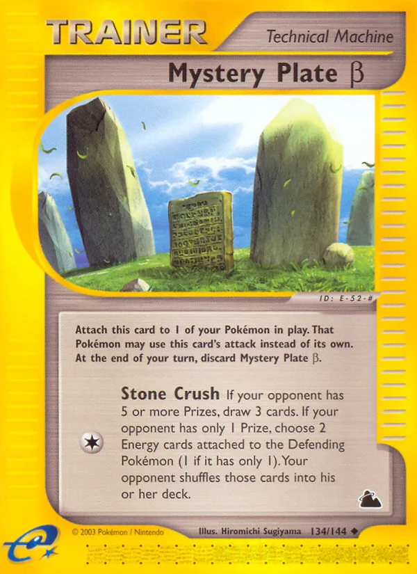 Mystery Plate β #134 Skyridge Pokemon card