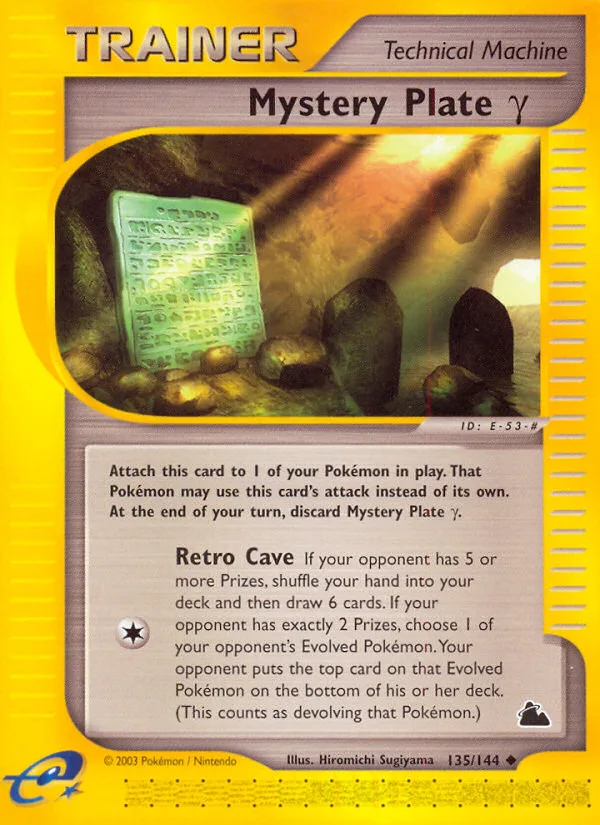 Mystery Plate γ #135 Skyridge Pokemon card