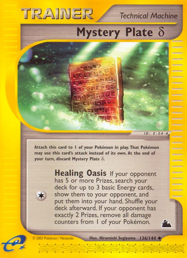 Mystery Plate δ #136 Skyridge Pokemon card