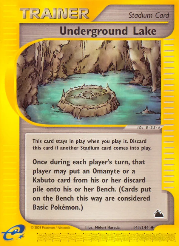 Underground Lake #141 Skyridge Pokemon card
