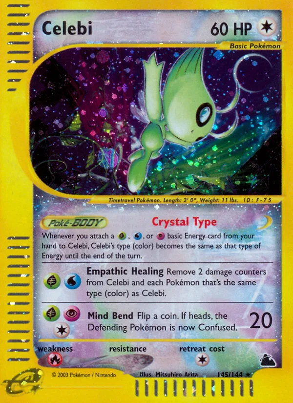 Celebi #145 Skyridge Pokemon card