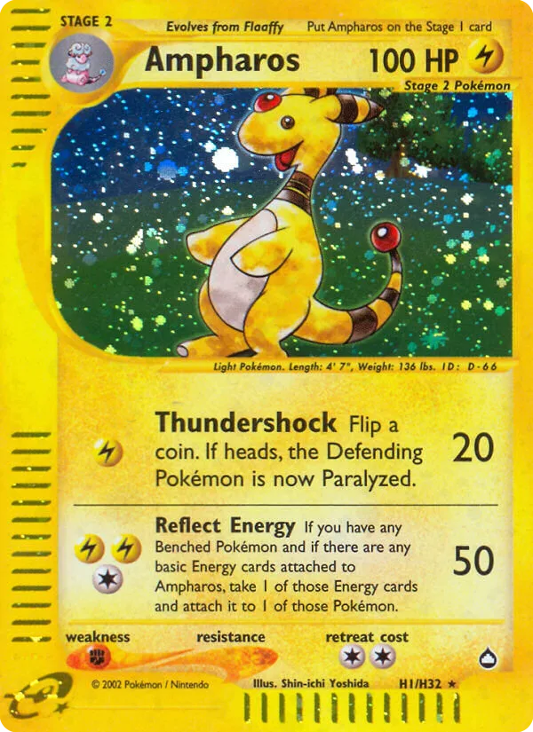 Ampharos #H1 Aquapolis Pokemon card