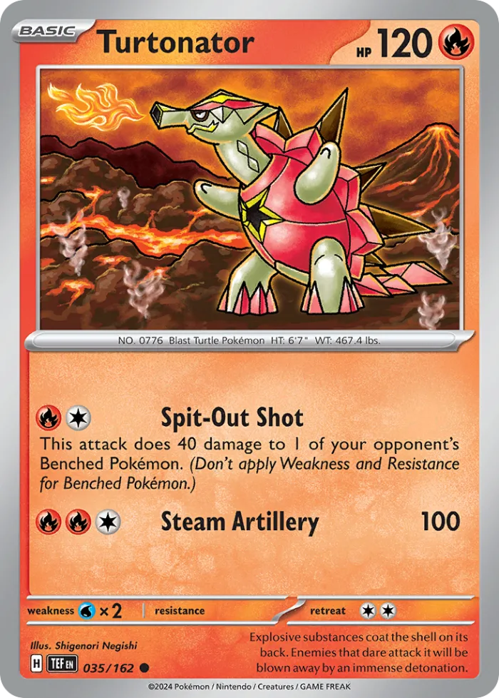 Turtonator #35 Temporal Forces Pokemon card