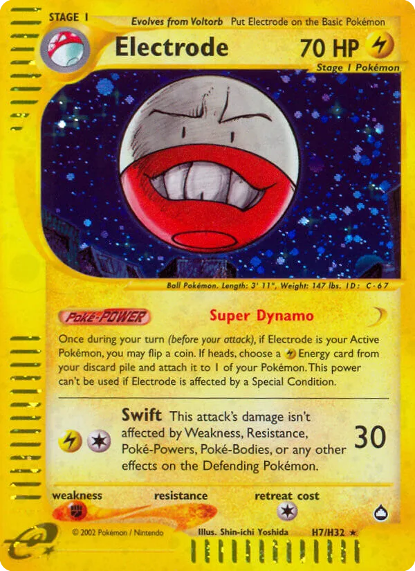Electrode #H7 Aquapolis Pokemon card
