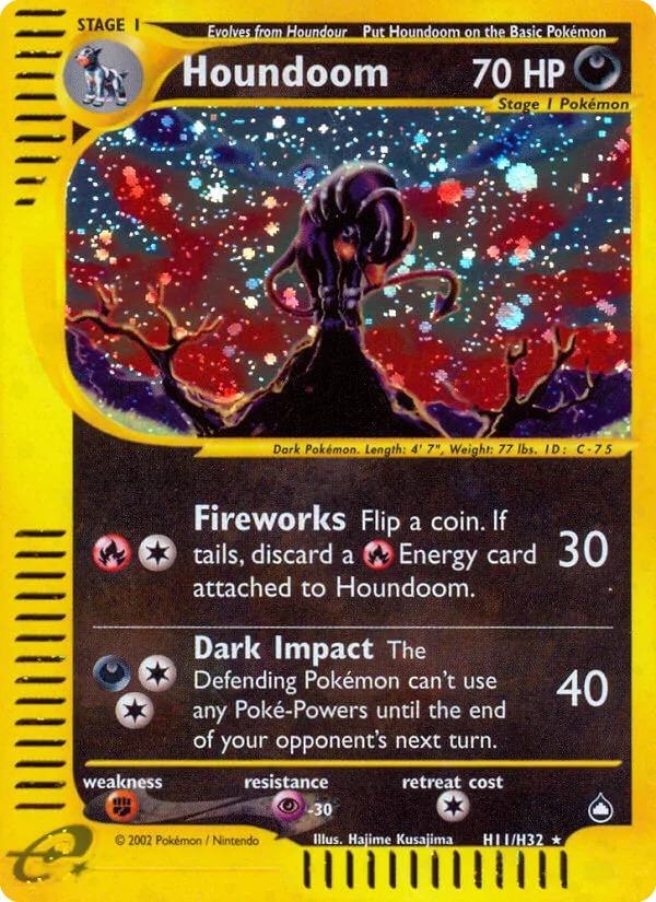 Houndoom #H11 Aquapolis Pokemon card