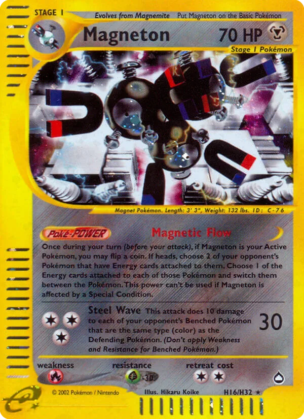 Magneton #H16 Aquapolis Pokemon card