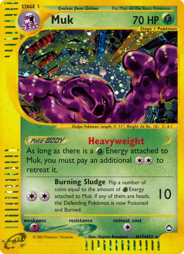 Muk #H17 Aquapolis Pokemon card